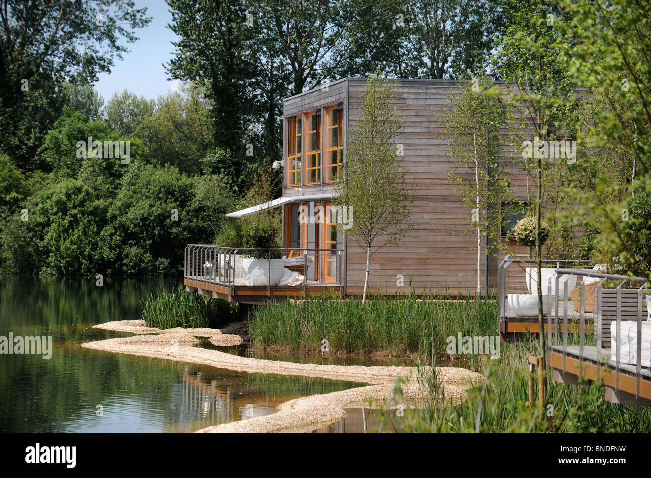 The 'Second home' development The Lakes By Yoo near Cirencester, Gloucestershire UK Stock Photo