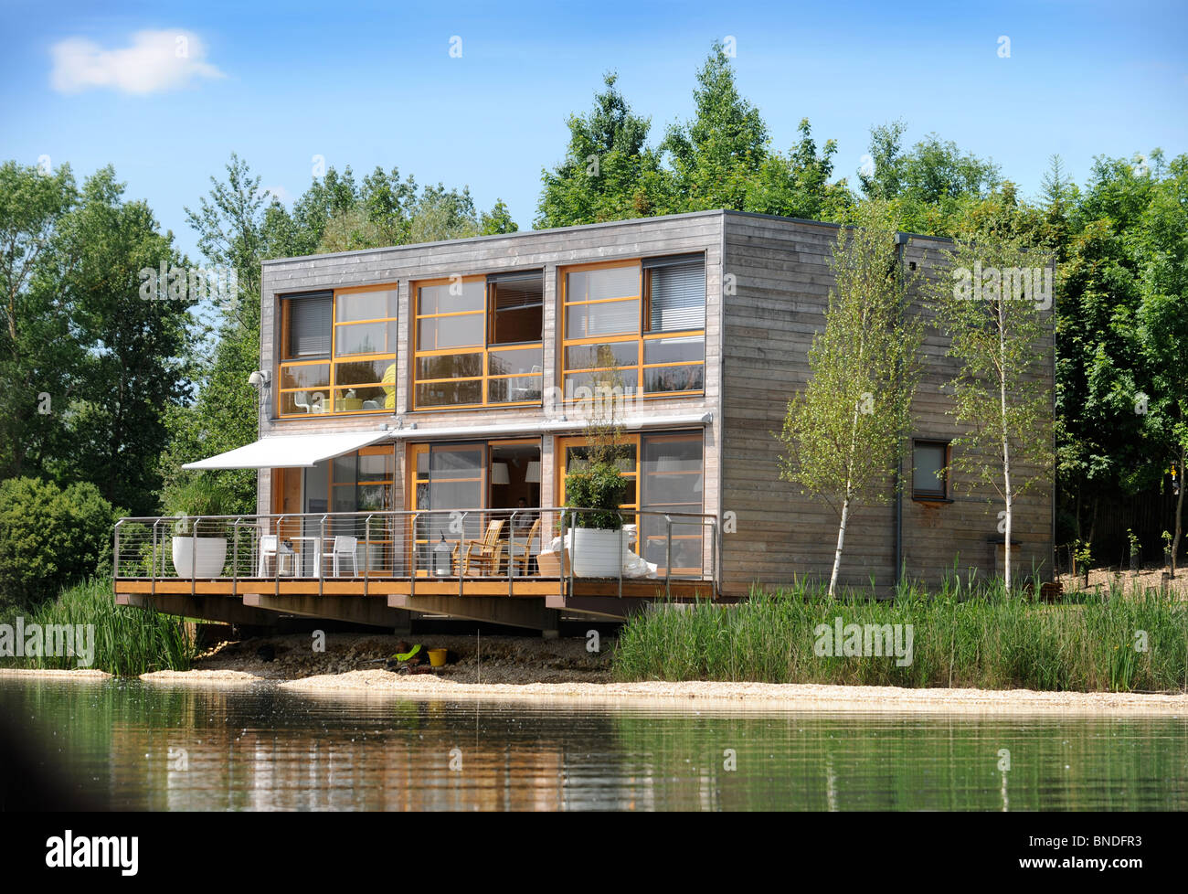 The 'Second home' development The Lakes By Yoo near Cirencester, Gloucestershire UK Stock Photo