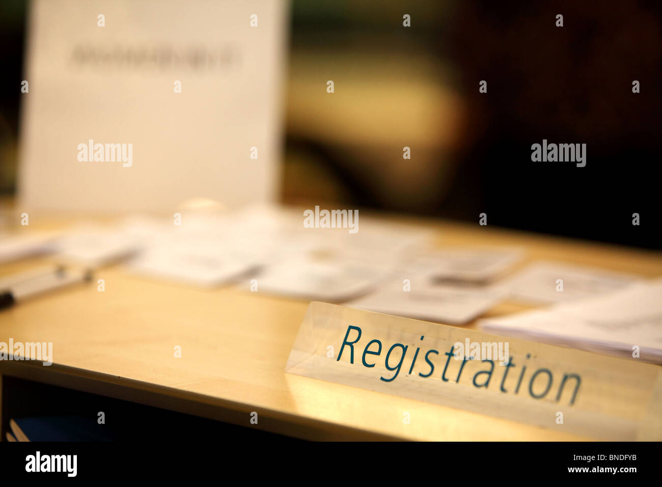 Reception Registration Stock Photos & Reception Registration Stock