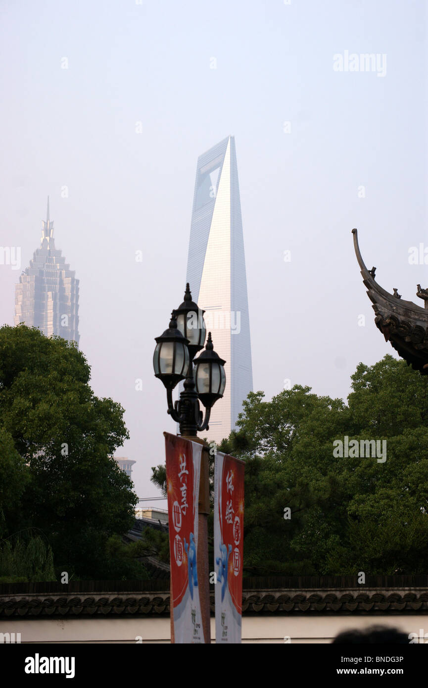 Shanghai World Financial Center, 'bottle opener' building, seen from