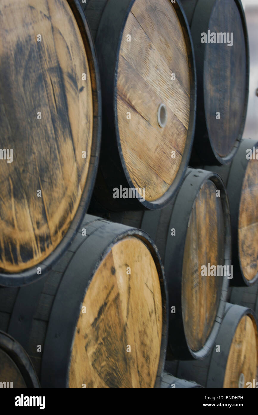 wine barrels vertical winery okanagan close up Stock Photo Alamy