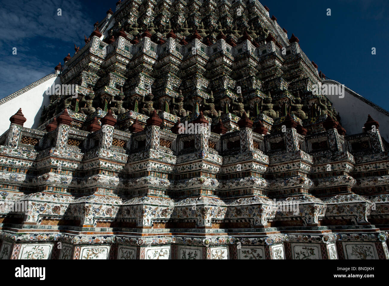 Texture of Wat Arun, Bangkok, Thailand. Stock Photo