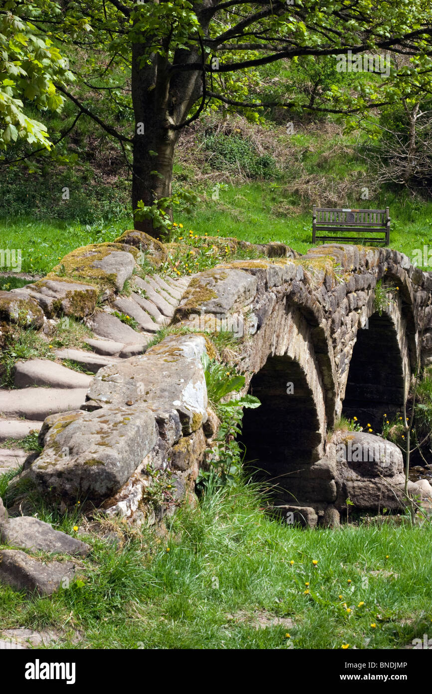 Pack Horse bridge at Wycoller, Lancashire Stock Photo Alamy