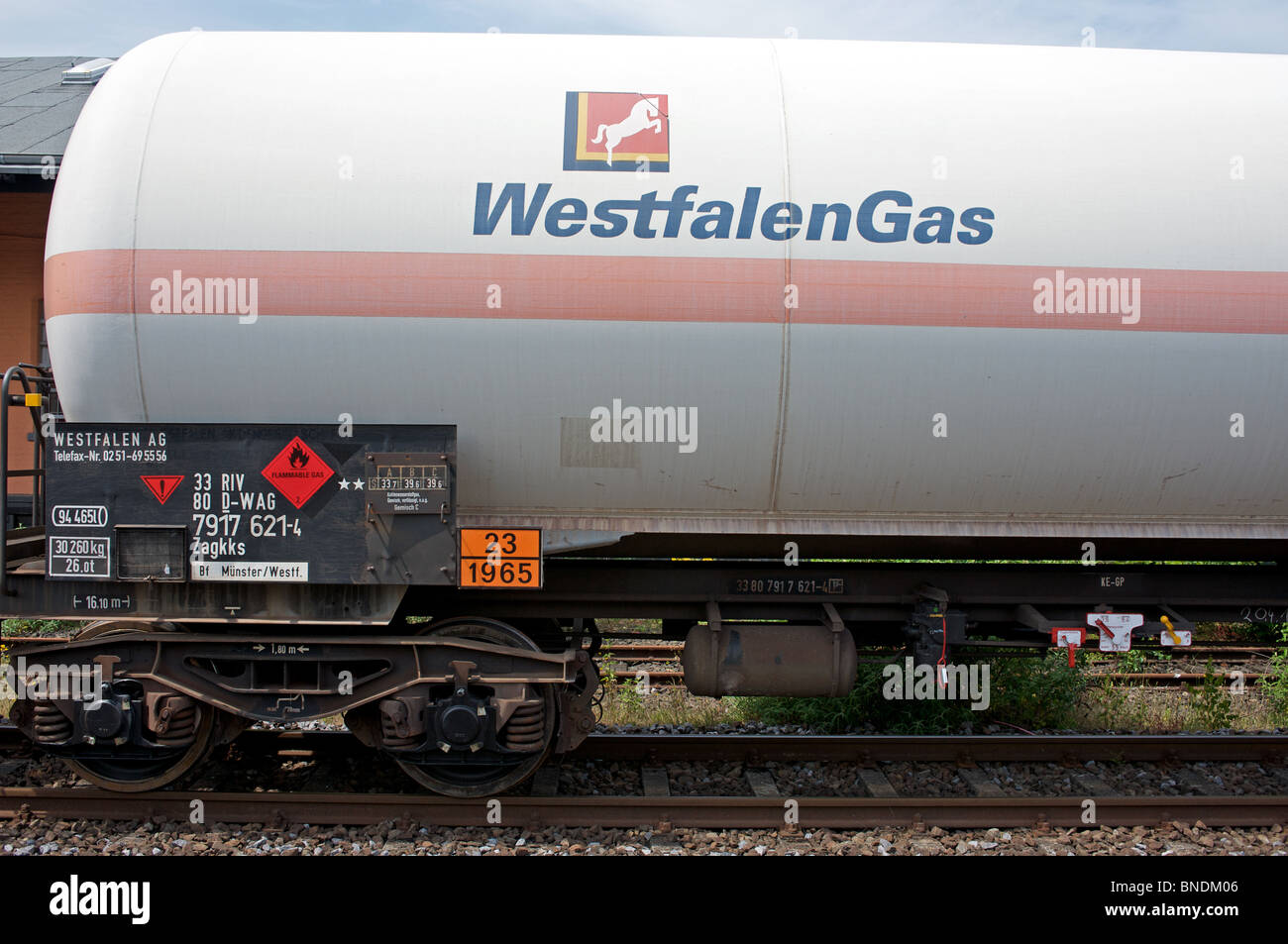 Rail gas tanker wagon, Germany Stock Photo Alamy
