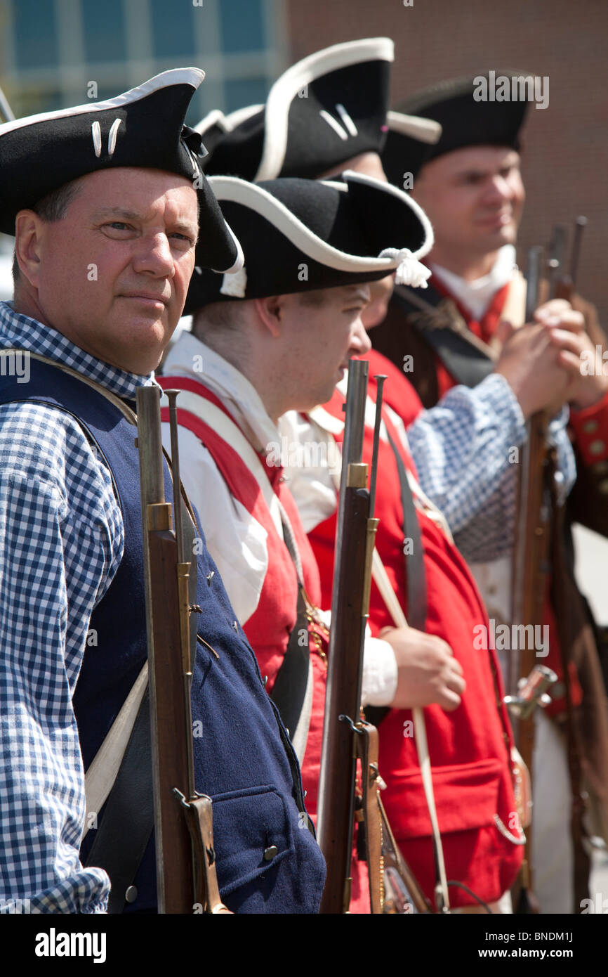 Revolutionary War Reenactors Stock Photo