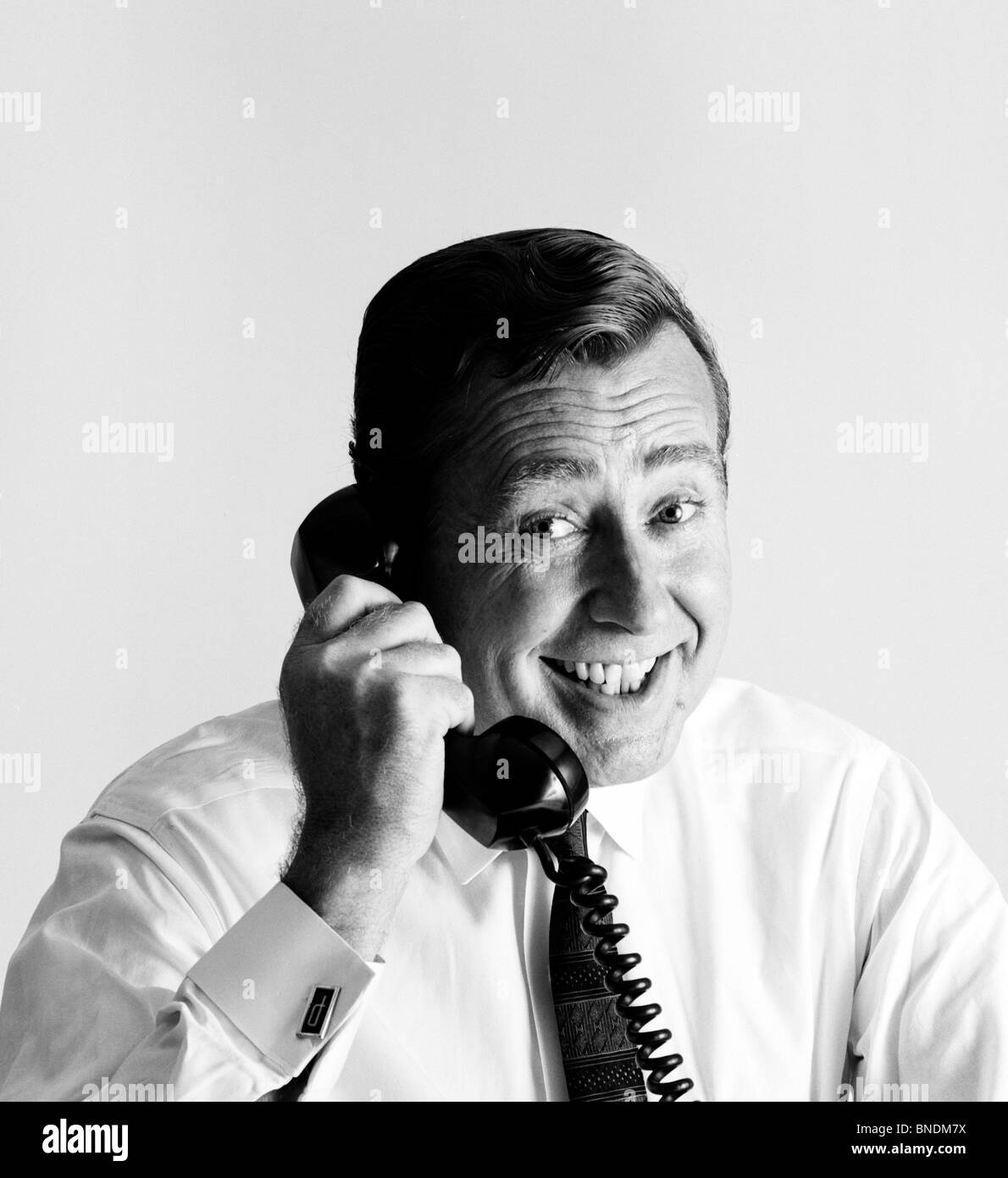 Close-up of a businessman talking on the telephone Stock Photo