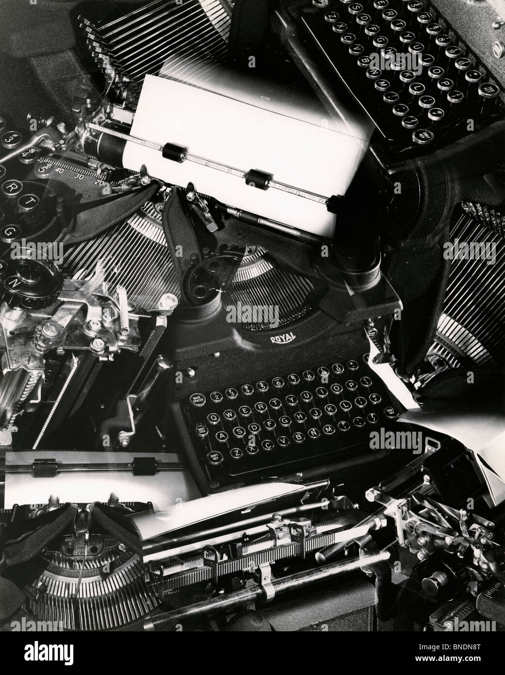 Old fashioned typewriters Stock Photo