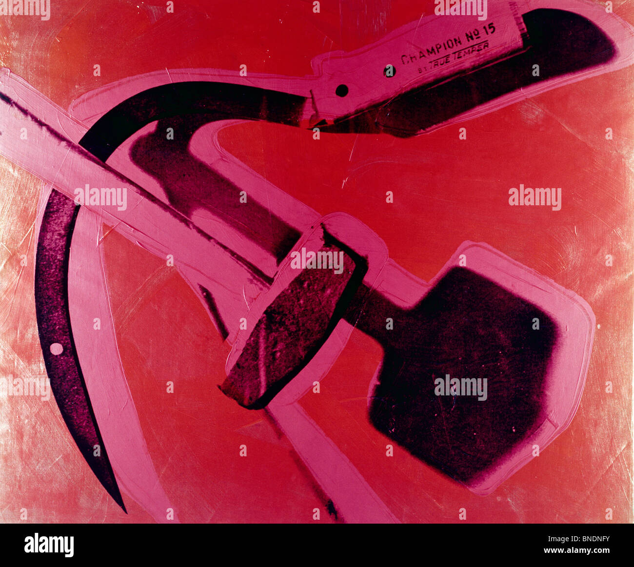 Hammer and Sickle by Andy Warhol, (1928-1987) Stock Photo