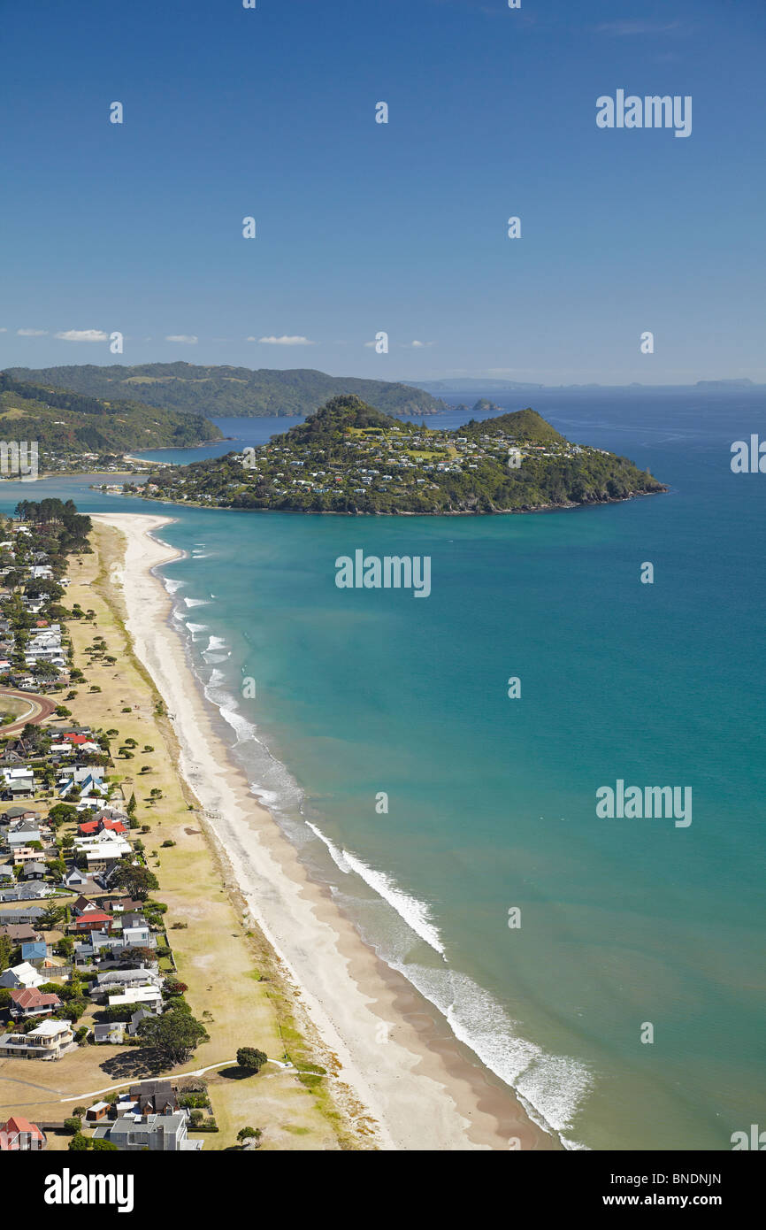 Pauanui Beach, and Paku Hill, Coromandel Peninsula, North Island, New