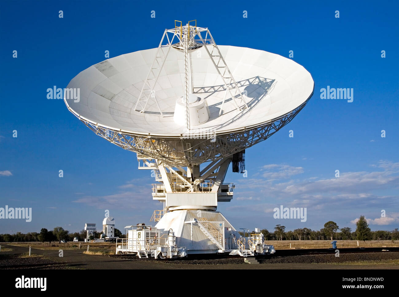 Compact Array Telescope used for scientific research, Narrabri, NSW, Australia Stock Photo