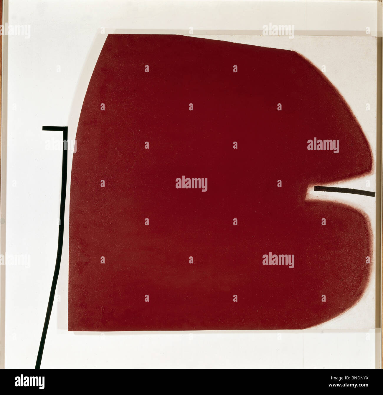 Red Abstract by Victor Pasmore,  1963, 1909-1998 Stock Photo