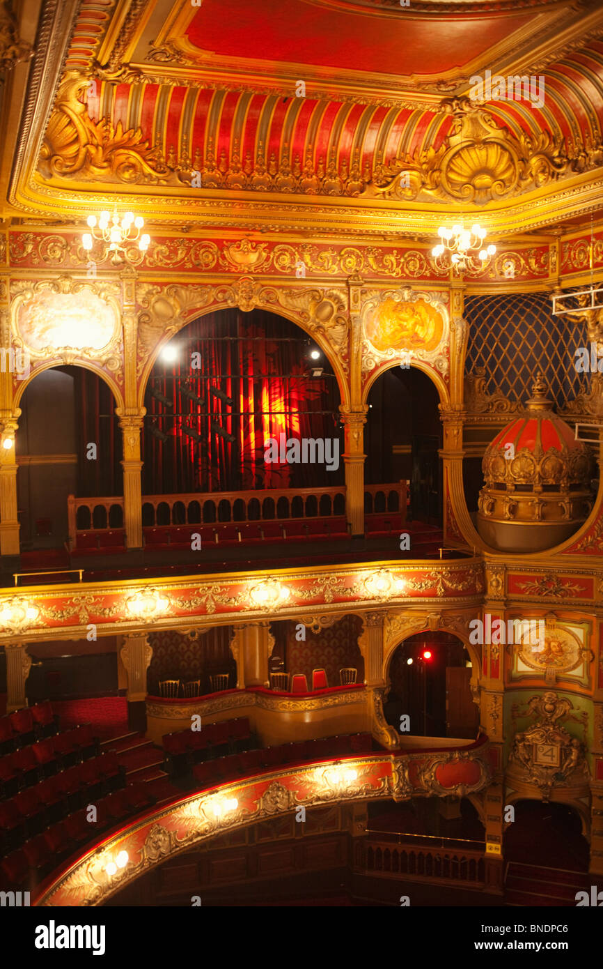 Interiors of a theater, Hackney Empire, Mare Street, London Borough of Hackney, Greater London, London, England Stock Photo