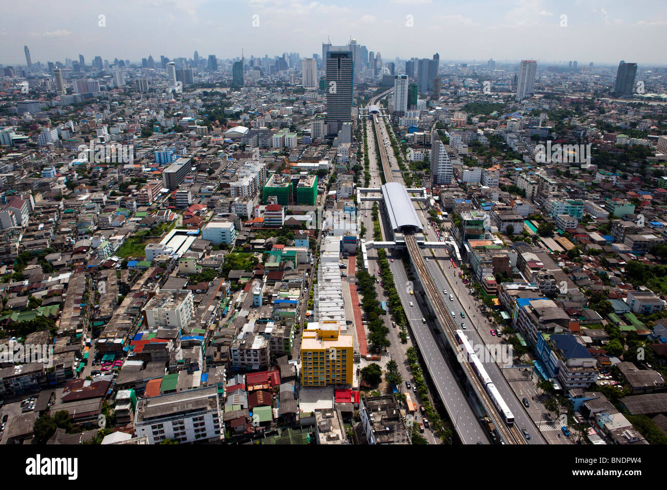 Aerial view of Bangkok Cityscape, Thailand Stock Photo - Alamy