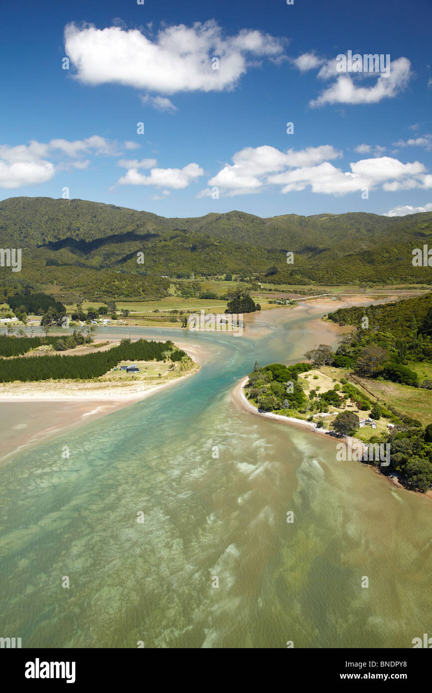 Kennedy Bay, Coromandel Peninsula, North Island, New Zealand aerial