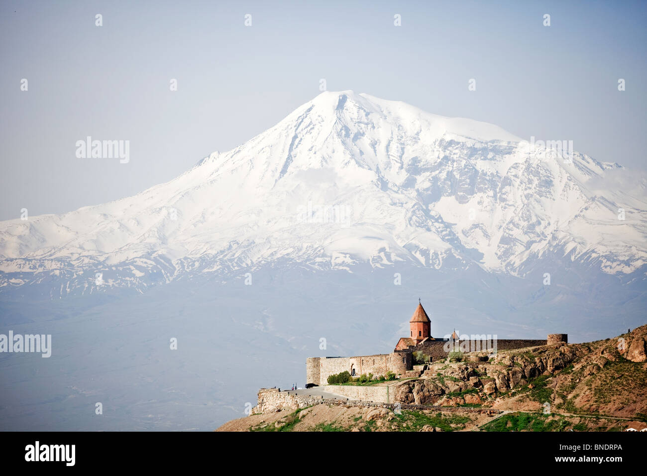 Khor Virap monastery near Mount Ararat, Armenia Stock Photo