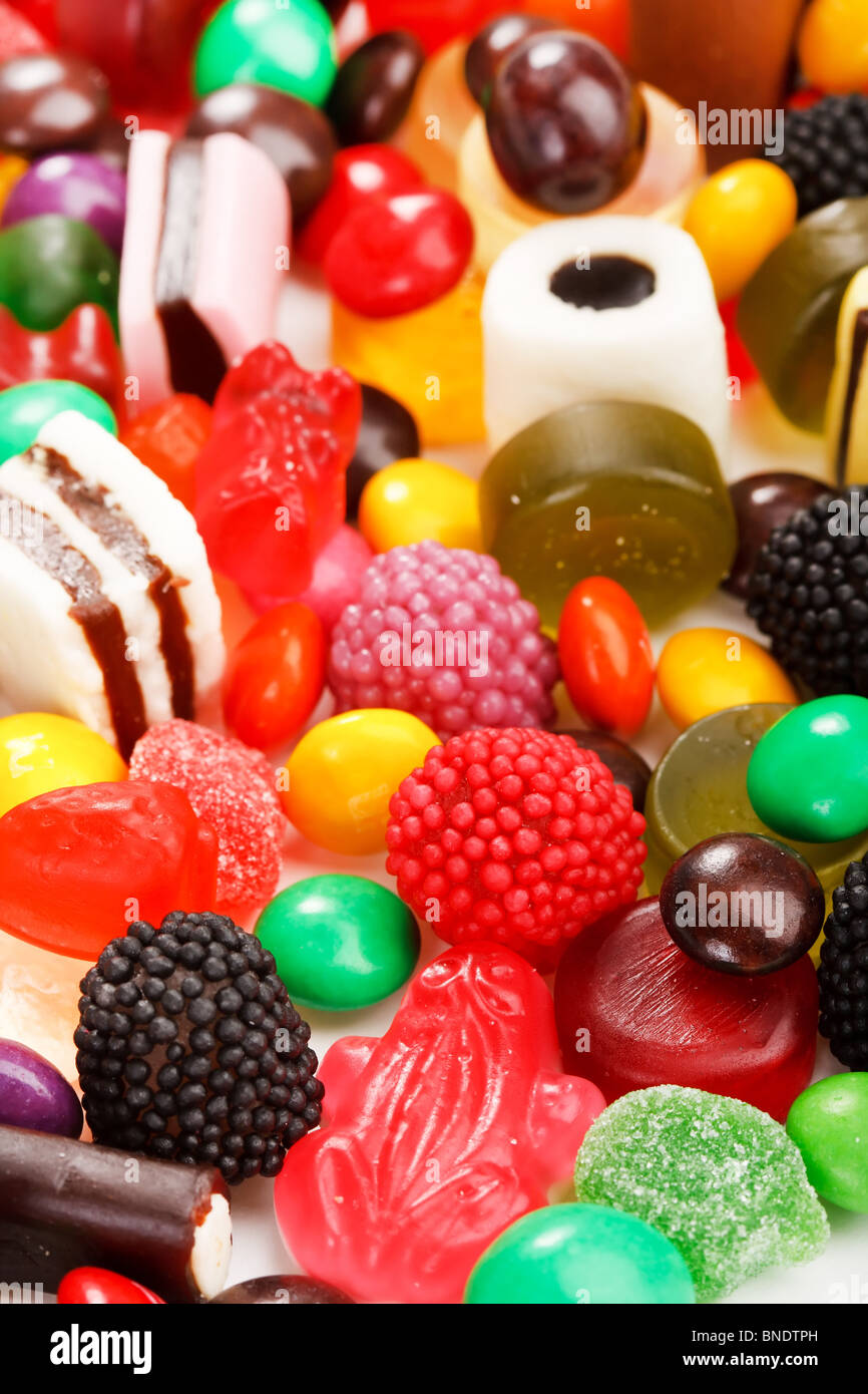 assortment of colorful candy Stock Photo - Alamy