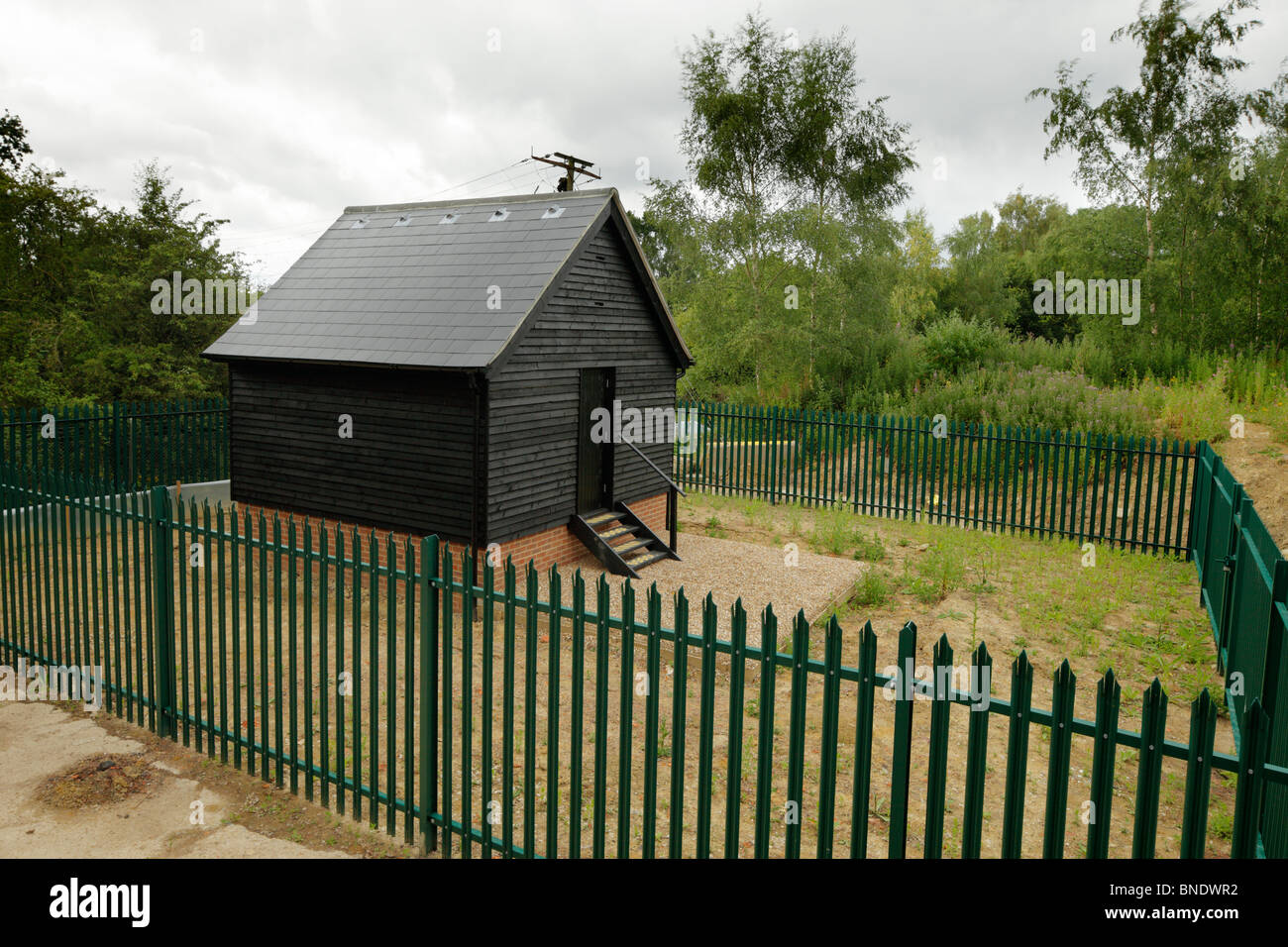 Purpose built bat home on a new build site. Stock Photo