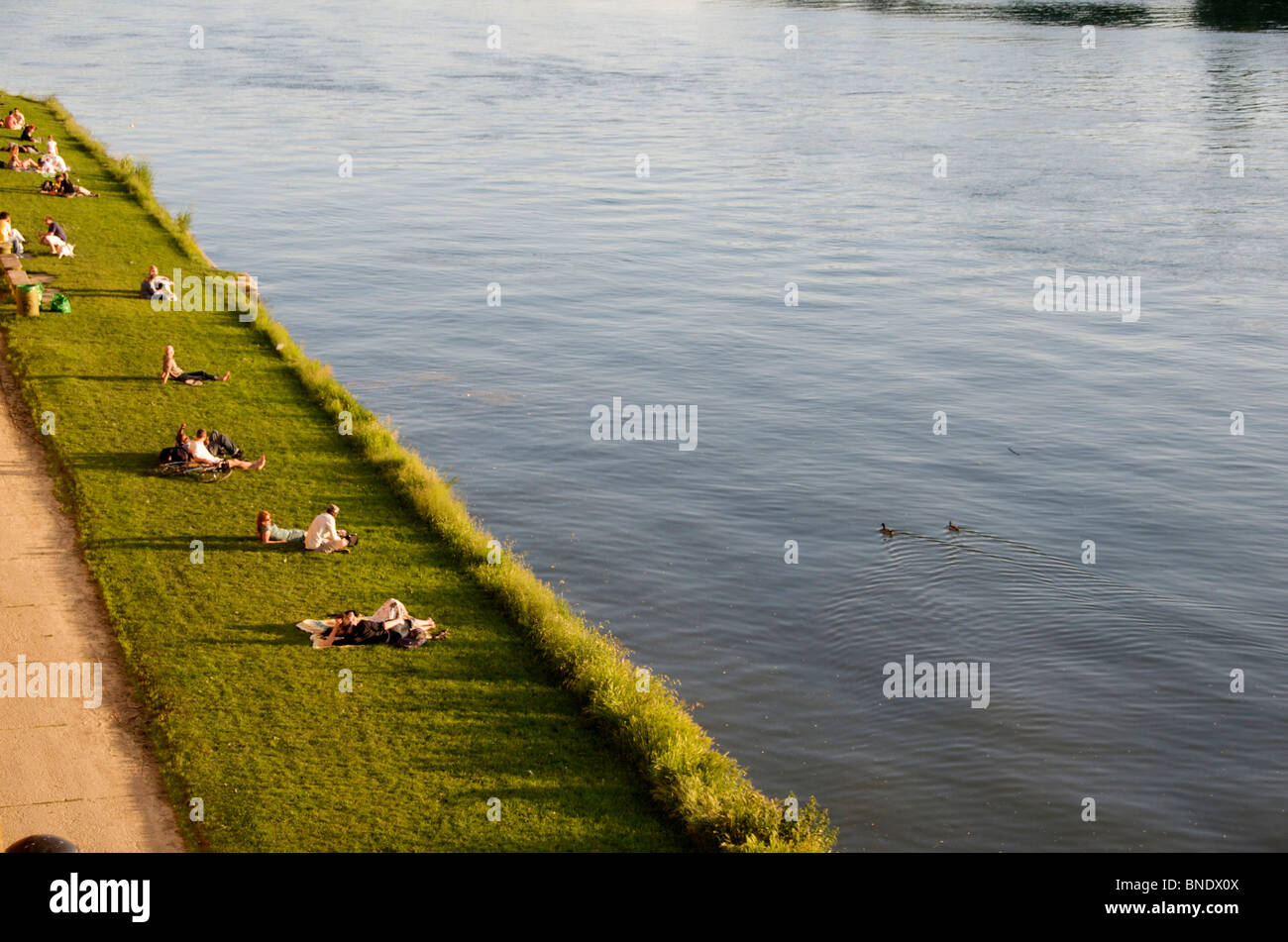 Garonne river at Toulouse, France Stock Photo