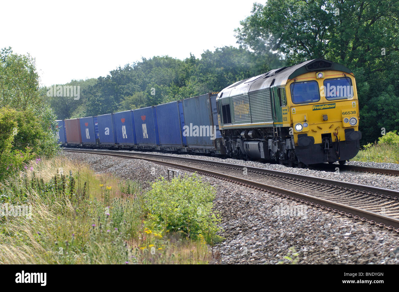 Freightliner train Stock Photo