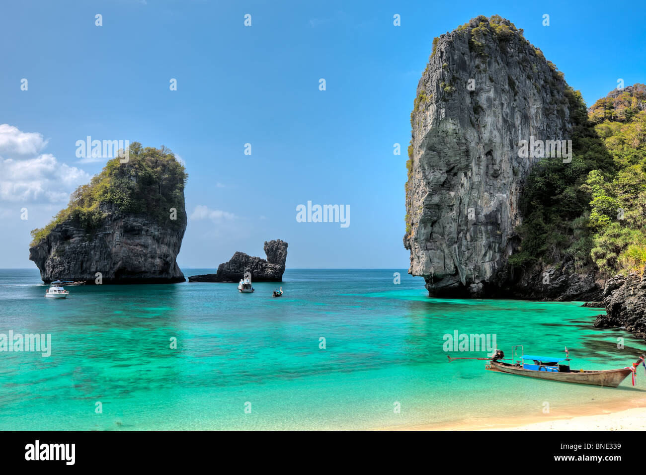 Beautiful bay of Phi Phi island at day time Stock Photo