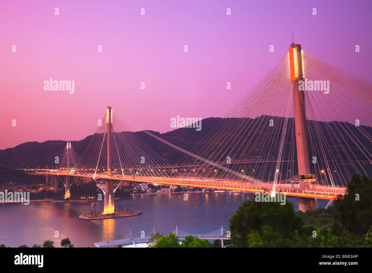 Ting Kau Bridge. Cablestayed bridge in Hong Kong Stock Photo Alamy