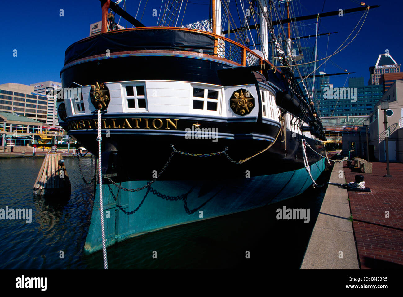 USA, Maryland, Baltimore, Constellation tall ship Stock Photo Alamy
