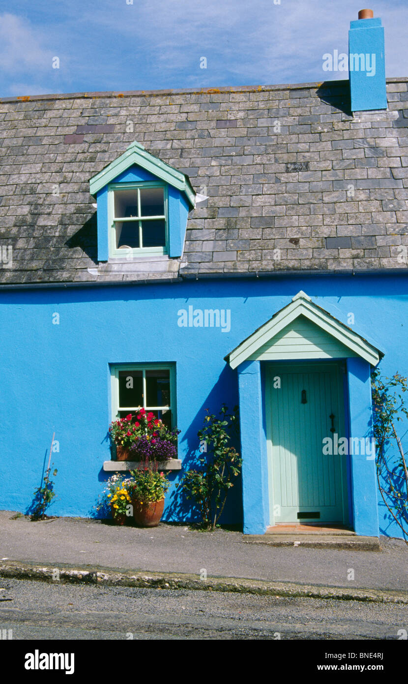 Facade of a house, Annestown, County Waterford, Ireland Stock Photo Alamy