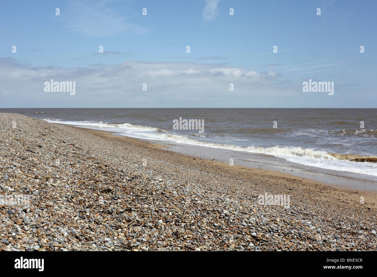 The beach at Thorpeness near Aldeburgh, Suffolk coast, UK, May 2010 Stock Photo
