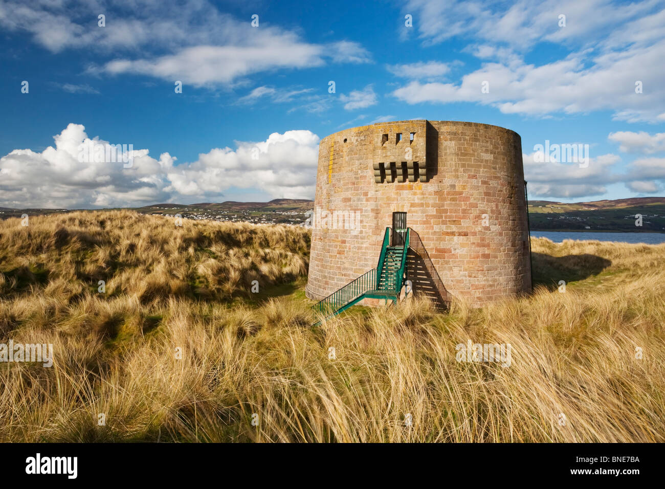 The Magilligan Point Martello Tower in County Derry, Northern Ireland Stock Photo