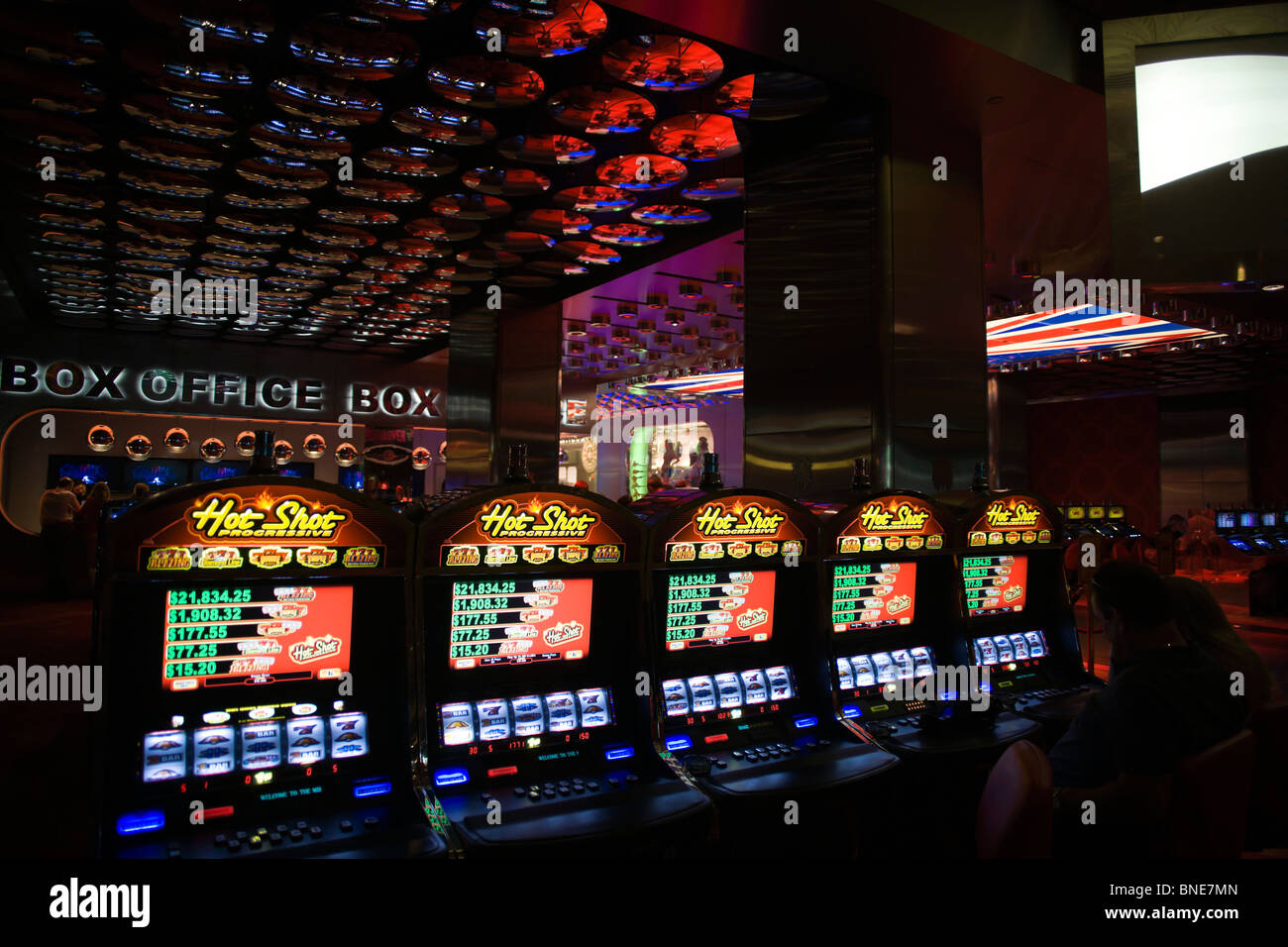 Slots at the Mirage, an MGM resort hotel on the Las Vegas strip renamed to be MGM Resorts International in June 2010. Stock Photo