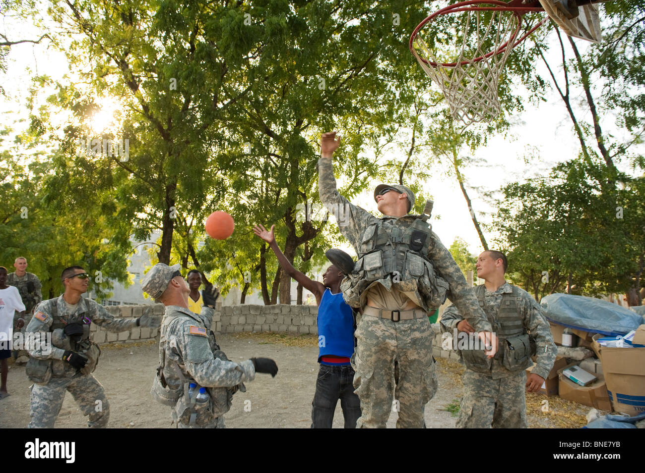 Children play ball haiti hi-res stock photography and images - Alamy