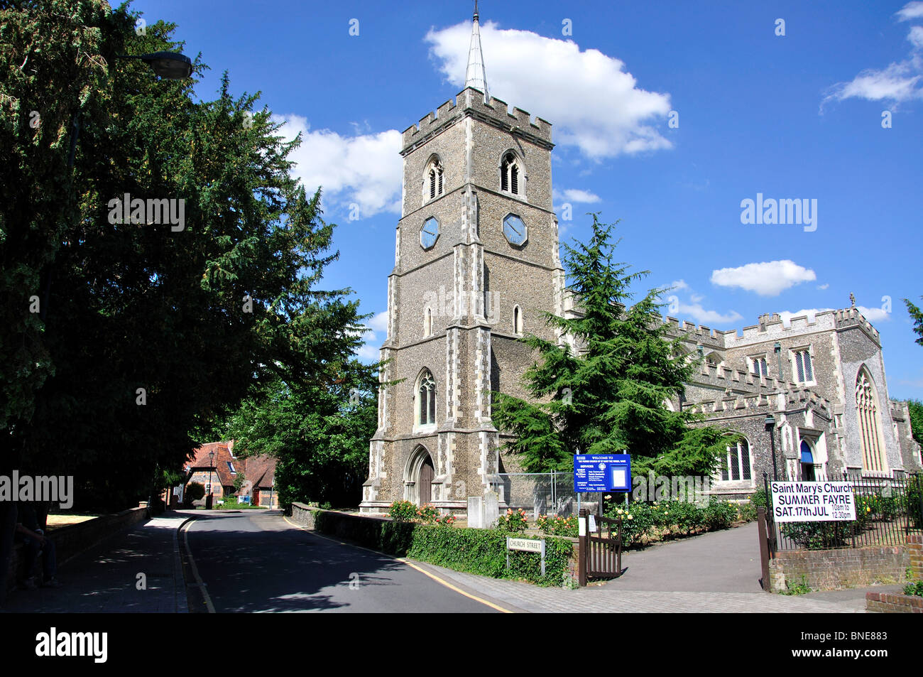St.Mary's Church, Church Street, Ware, Hertfordshire, England, United Kingdom Stock Photo Alamy