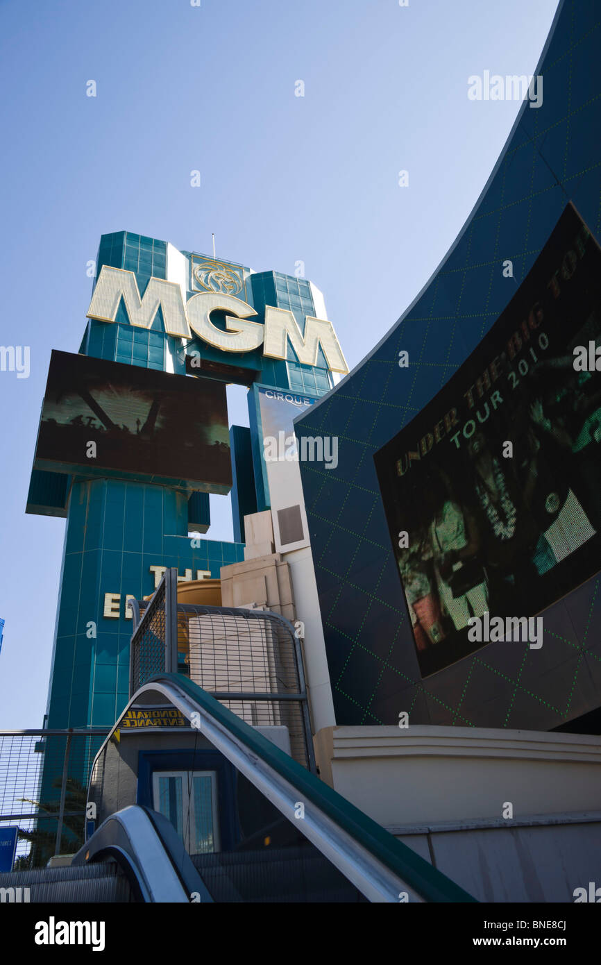 MGM Resort Las Vegas exterior from the strip Stock Photo