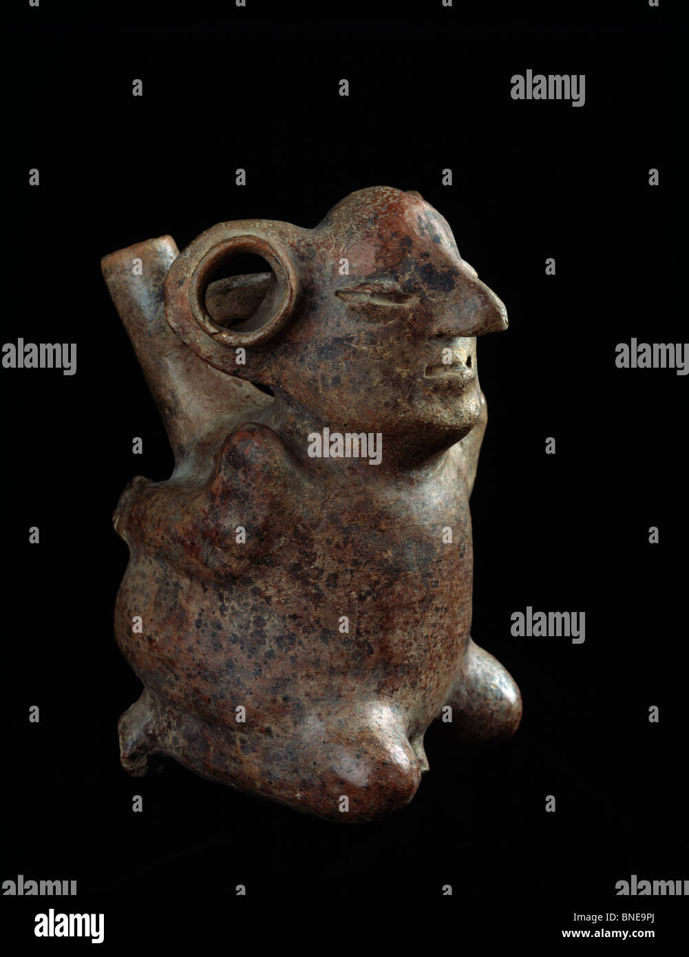 Bound prisoner spout vessel from Early Moche  Peru  USA  Florida  Jacksonville  The Museum of Contemporary Art  Pre-Columbia Stock Photo