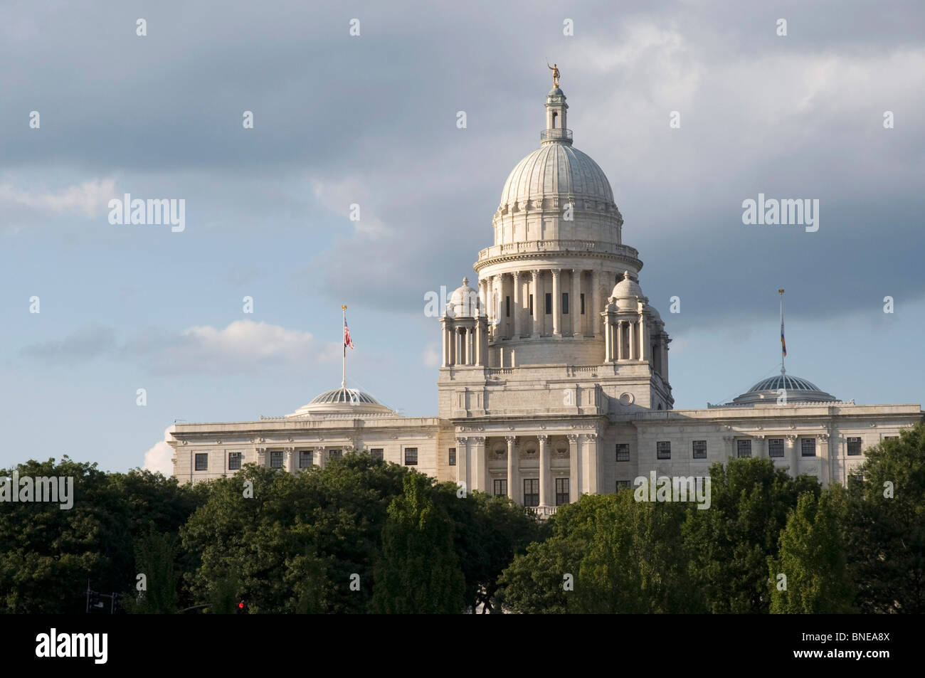 Jrhode Building Facade of a government building, Rhode Island Statehouse, Providence ...