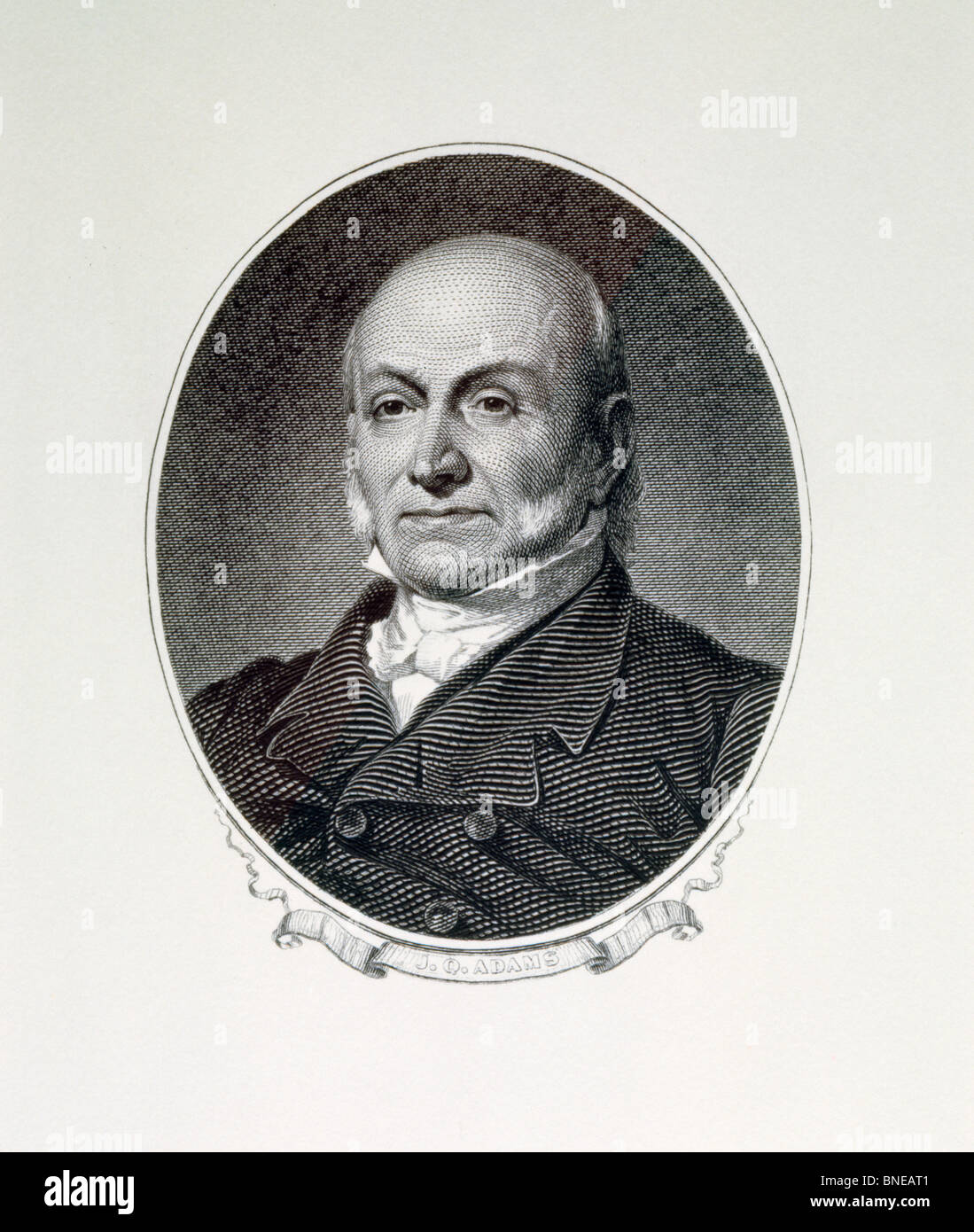 John Quincy Adams, sixth President of United States, engraving, (1767-1848) Stock Photo