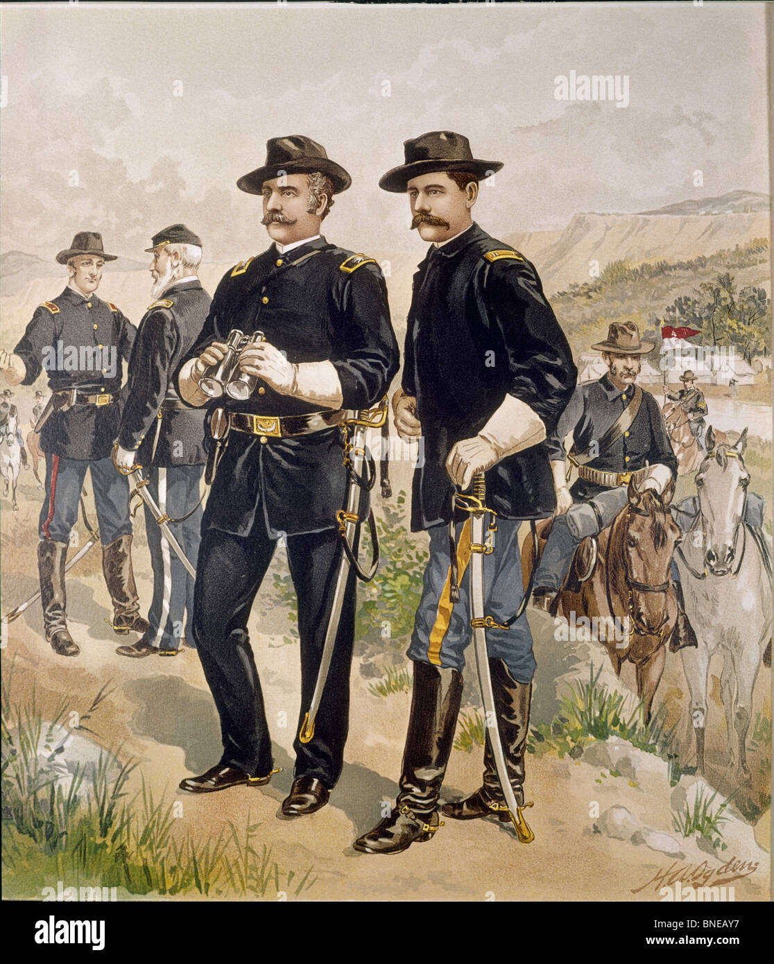 Brigadier General. Line Officers. Enlisted Men., Ogden, Henry Alexander (1856-1936/American) Stock Photo