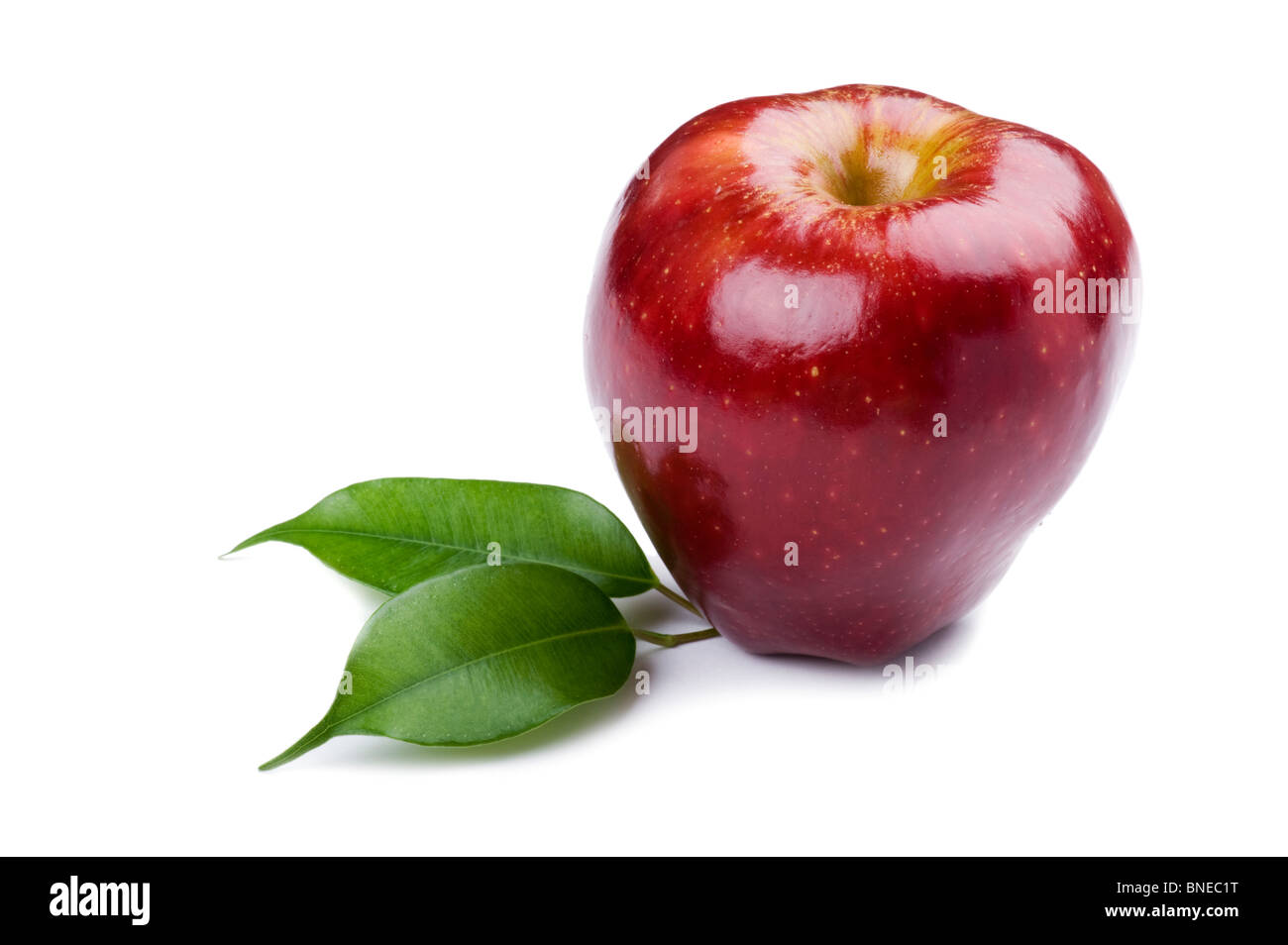 object on white - food apple close up Stock Photo - Alamy