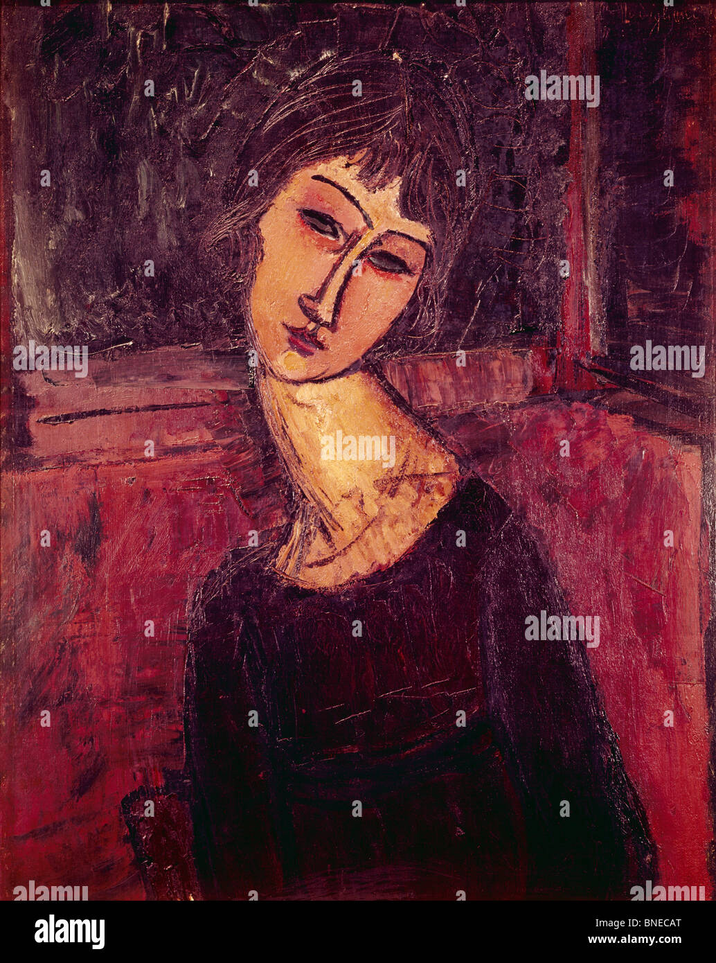 Madame Hebuterne, Modigliani, Amedeo (1884-1920/Italian) Stock Photo