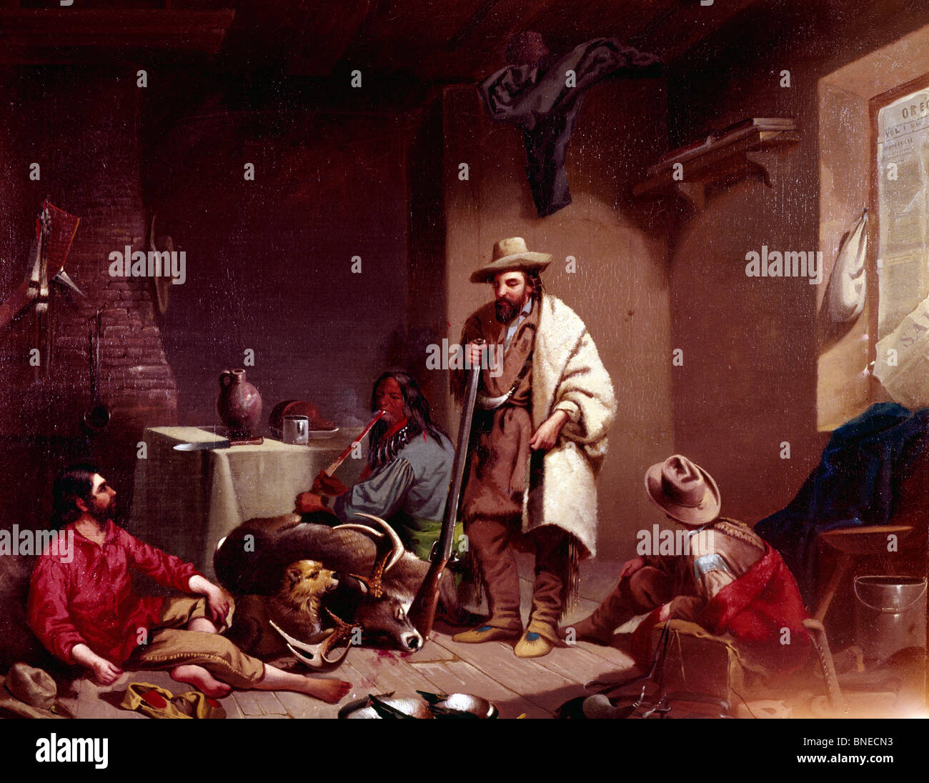 Hunters and Traders, by John Mix Stanley 1814-1872 Stock Photo