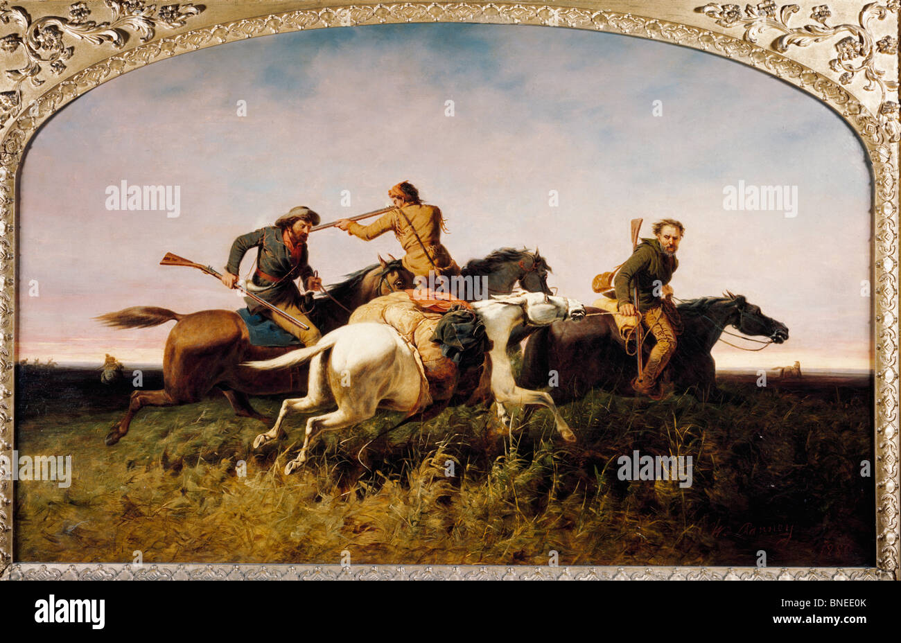 The Retreat by William Tylee Ranney, (1813-1857) Stock Photo