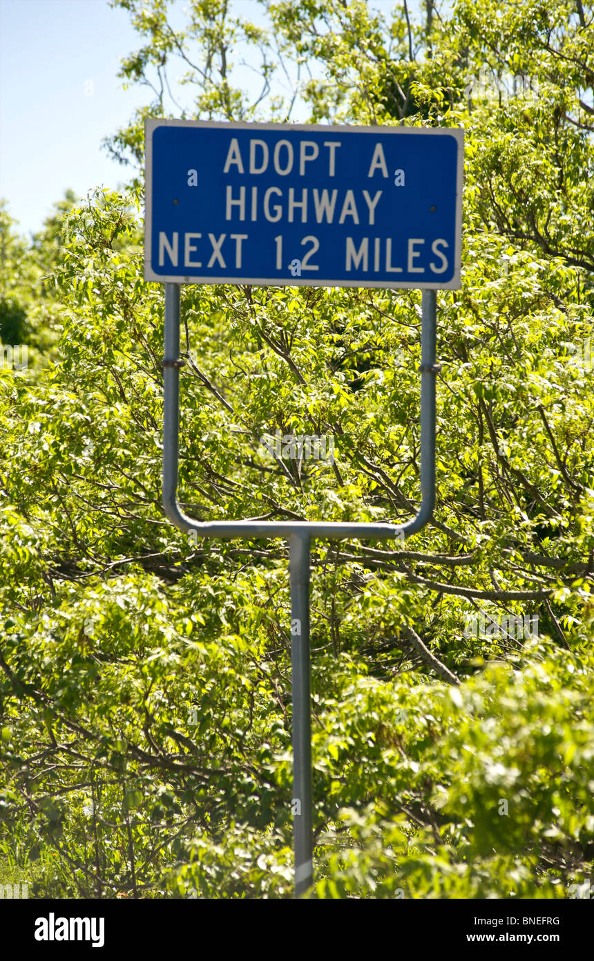 Adopt a highway sign hi-res stock photography and images - Alamy