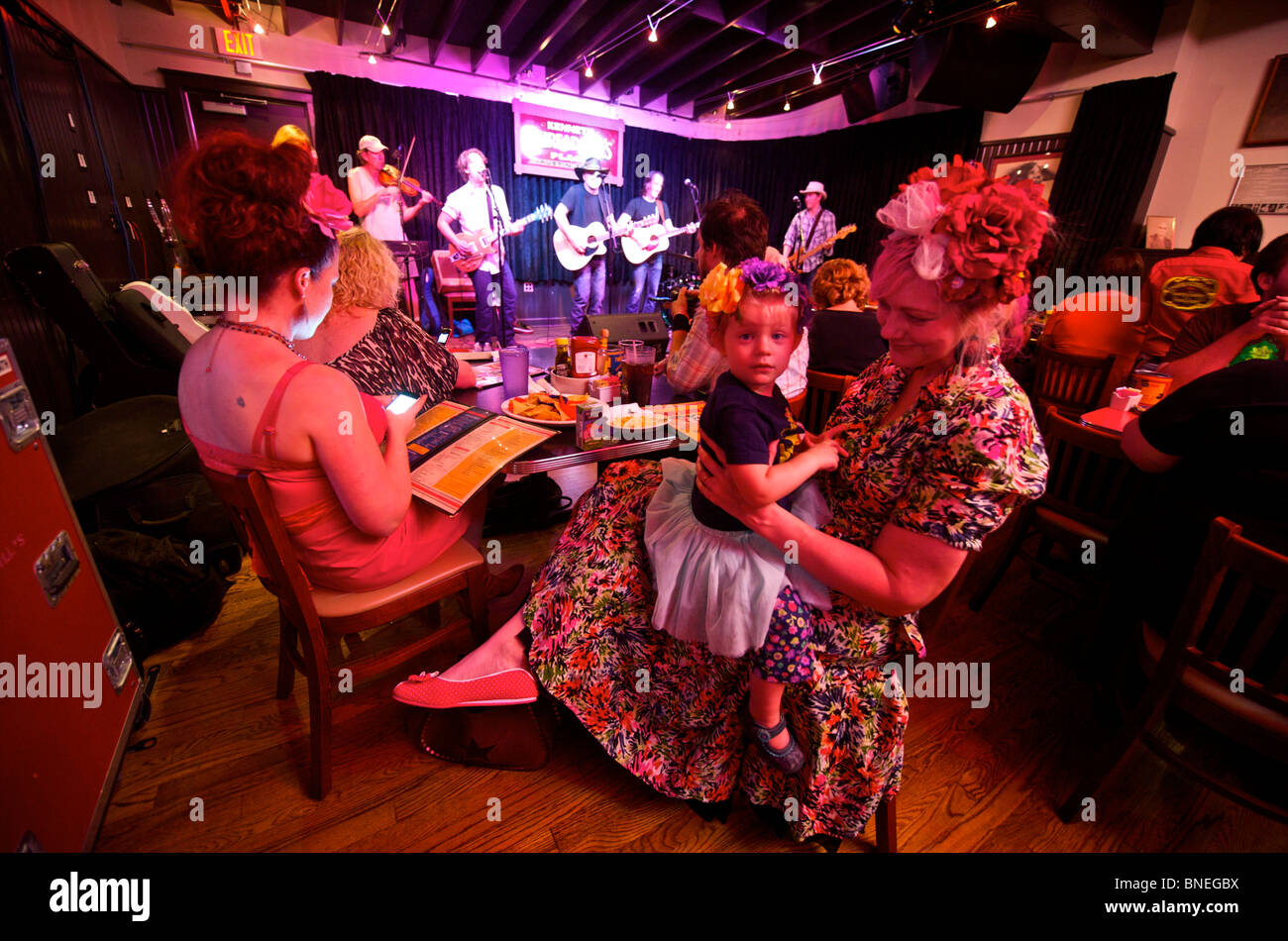 Famous Thread Gill’s Diner Austin, Texas, USA Stock Photo