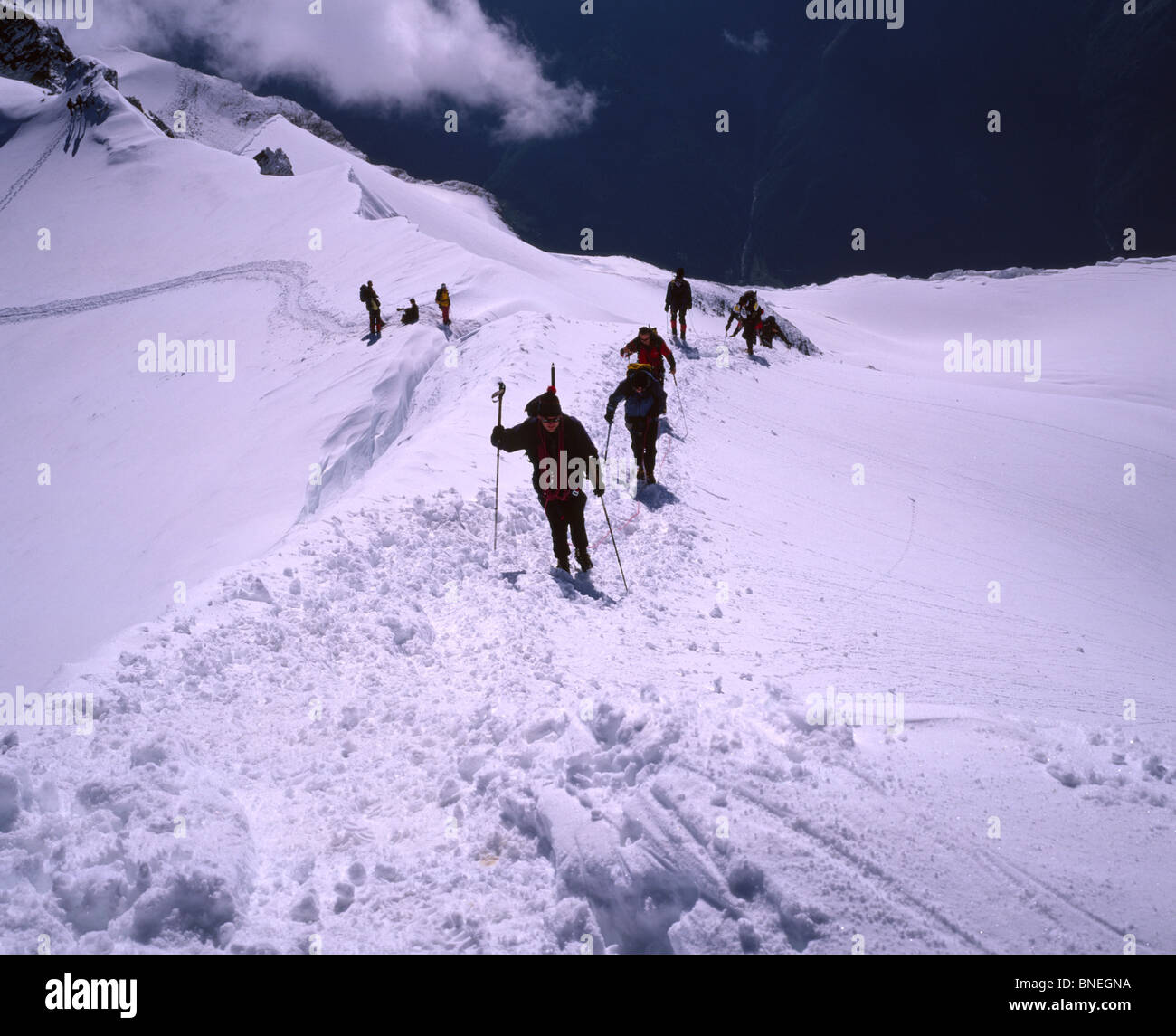 Climbers alps hi-res stock photography and images - Alamy