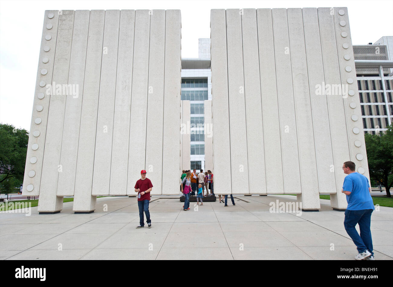 John F. Kennedy Memorial Plaza - Dallas, Texas Stock Photo