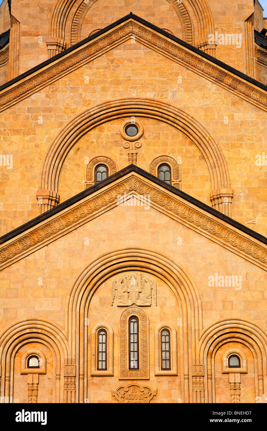 Tsminda Sameba Cathedral, Tbilisi, Georgia Stock Photo