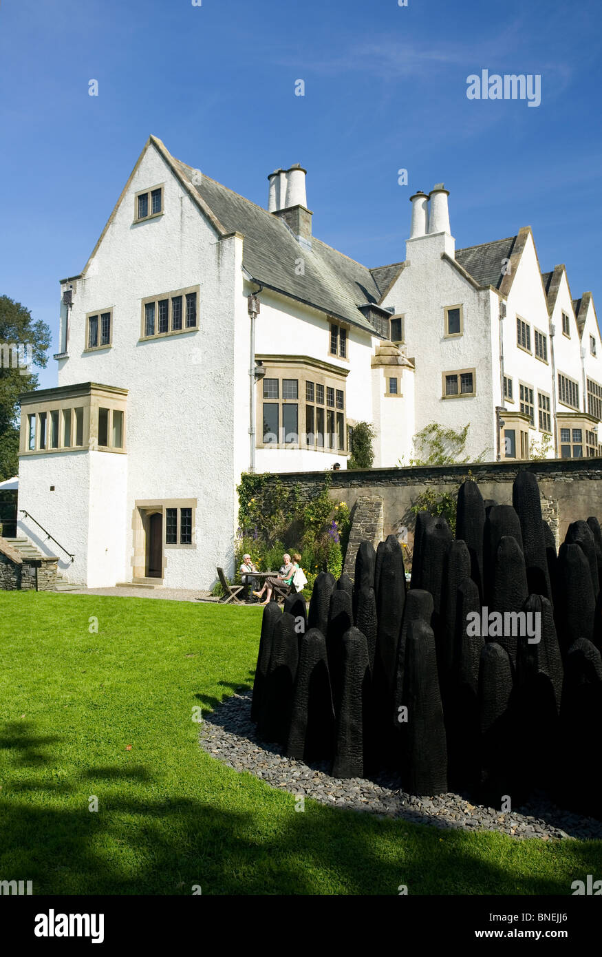 Blackwell House and David Nash's Black Dome Stock Photo Alamy