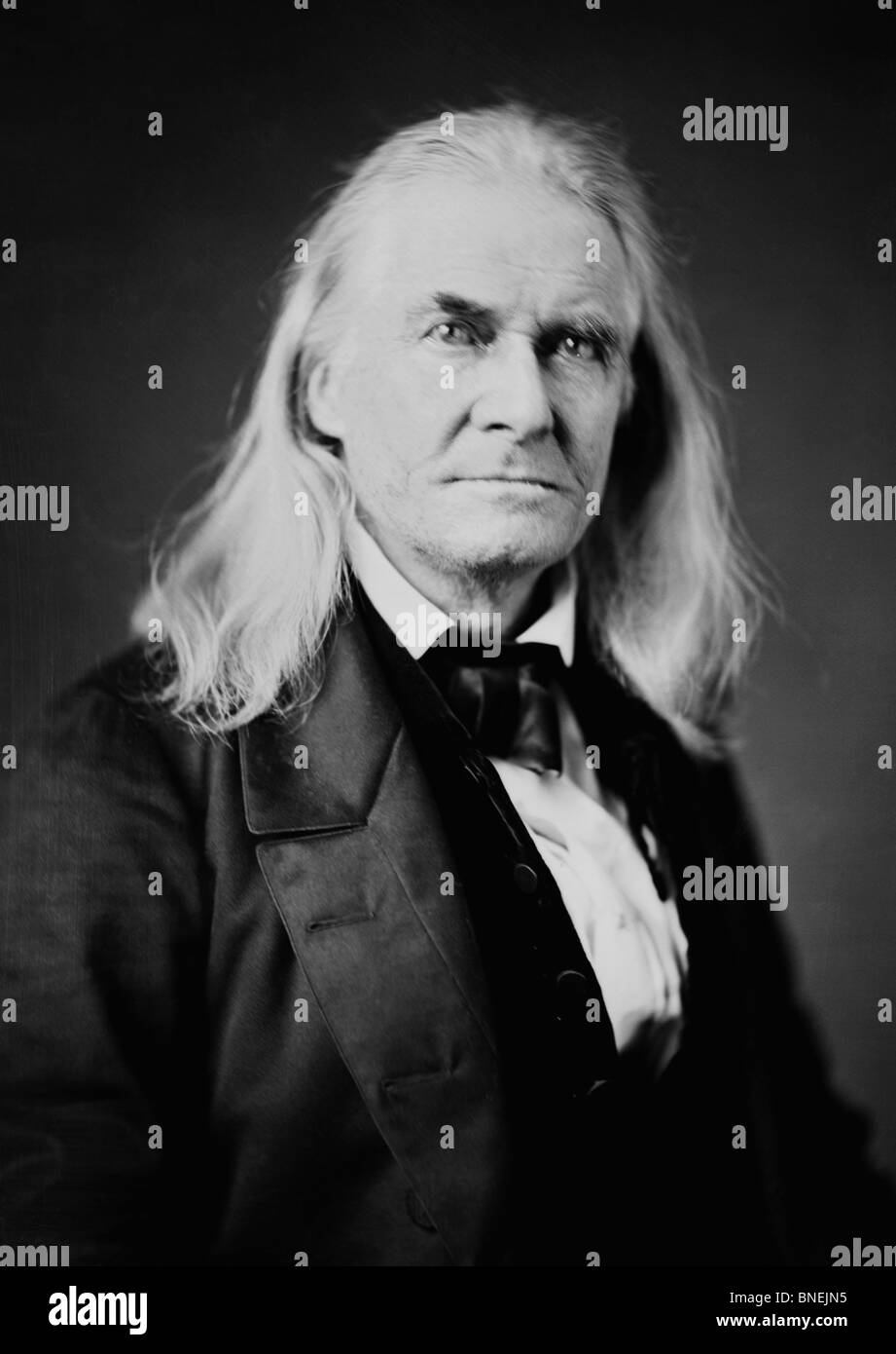 Edmund Ruffin (1794 - 1865) - credited with firing the first shot of the American Civil War at the Battle of Fort Sumter. Stock Photo
