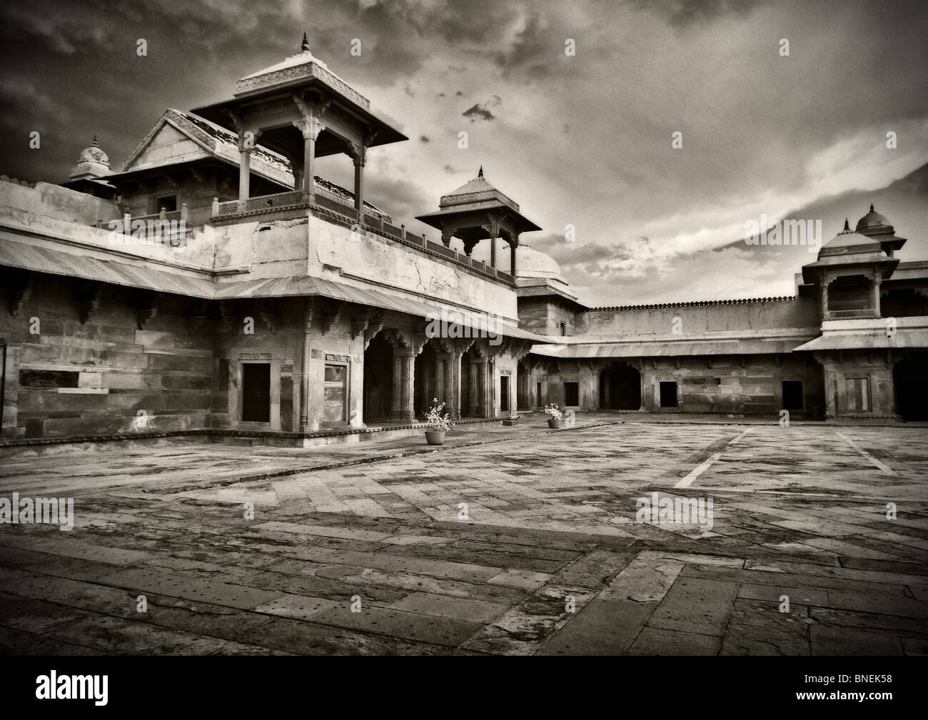 Palace of Jodh Bai - Fatehpur Sikri Stock Photo