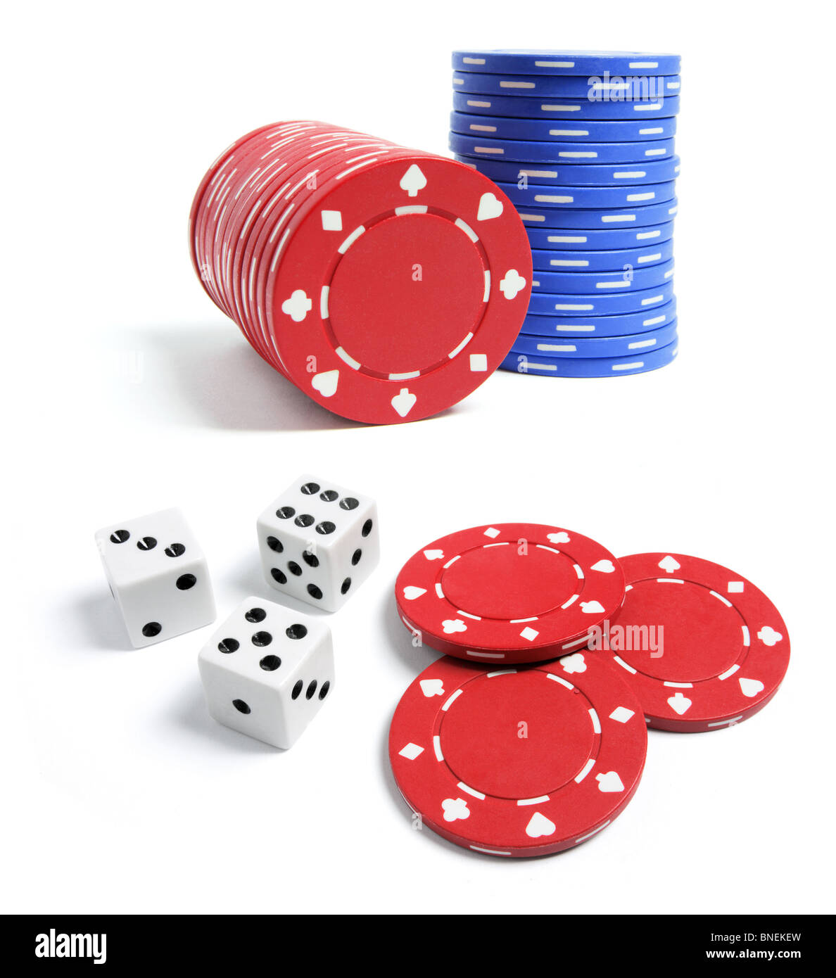 Poker Chips and Dice Stock Photo Alamy